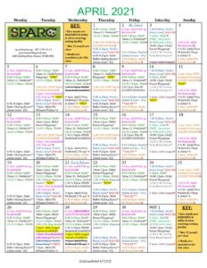 April 2021 schedule (revised 4-7-21) – SPARC